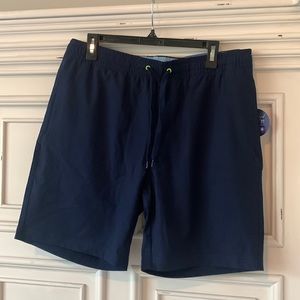 Mens athletic short by Taylor Byrd. Size large, Navy . Elastic waist band